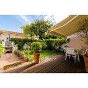 3 bedrooms house with shared pool enclosed garden and wifi at Vilamoura 3 km away from the beach