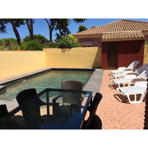 3 bedrooms villa with private pool enclosed garden and wifi at Chiclana de la Frontera 1 km away from the beach