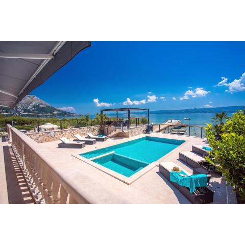 Beachfront Villa Draga with 32sqm private, heated pool, 4 bedrooms, sea view