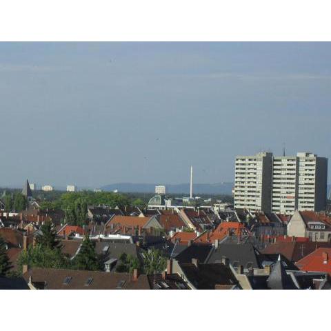 Blick über Karlsruhe - Ferienwohnung Panorama