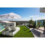 bungalow con gran terraza con vistas