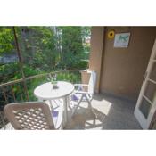 Comfortable apartment with balcony & garden view