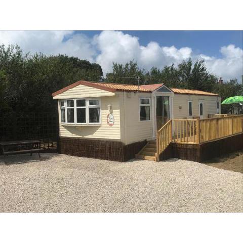 Countryside views from a luxury mobile home near Perranporth