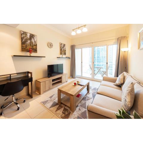 Elegant and spacious 1bed with 2 balconies in JLT - LAKV