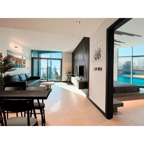 Exclusive 1BR in Business Bay - Burj Khalifa and Canal View