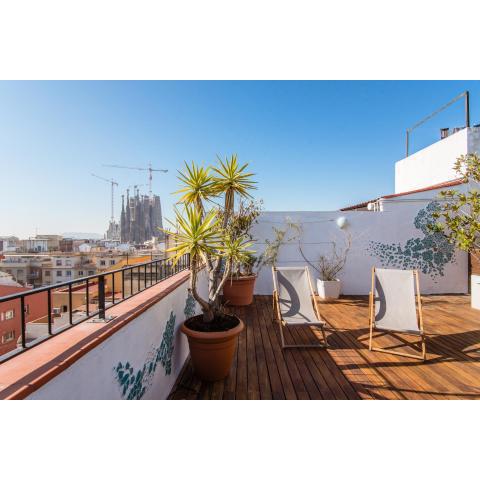 Exclusive Sagrada familia penthouse with sea views