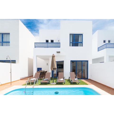 Luxury 3-bedroom villa with private pool in Marina Rubicon, Playa Blanca, Lanzarote