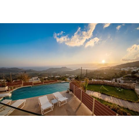 New Villa Plakias Sunset with Pool & Childrens Area, Walk to Restaurant