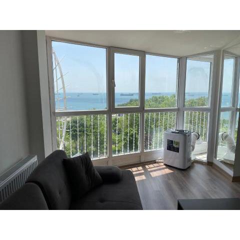 Panoramic Sea View, Sunny top floor, 2 ACs, Walk to Sea L