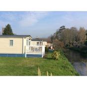 Pet friendly riverside static caravan