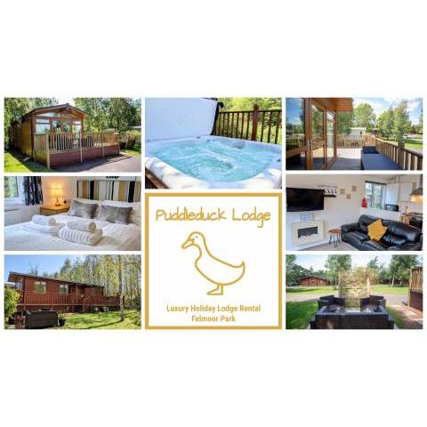 Puddleduck Lodge with Hot Tub Felmoor Park