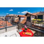 Rooftop city view apartment in the palace walls