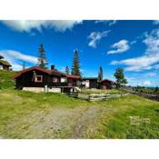 Rustic cabin on Lake Sjusjøen with a lovely view