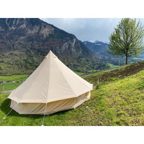 Safari Glamping Tent in Swiss Alps