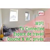 Semi studio - TV - WIFI - Salle de bain Privée