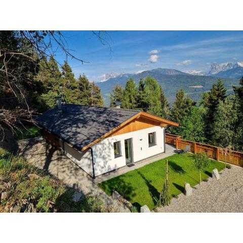 Single house in the nature with view on Dolomites