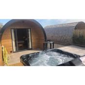 Superior glamping pod with hot tub