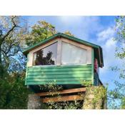 Tree house and shepherds hut